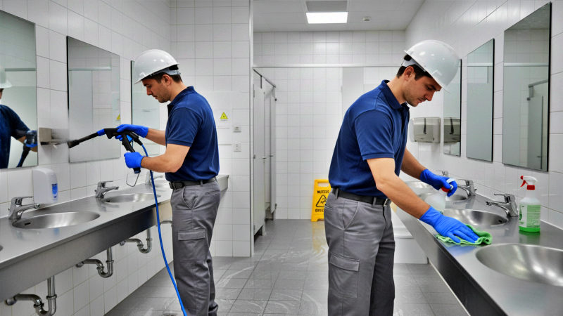 Sanitärreinigung und Desinfektion